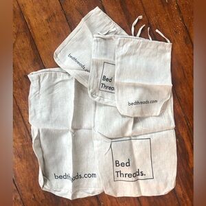 Linen drawstring dust bags